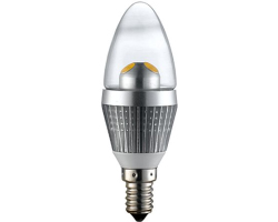 LED �arulja E14 svije�a, 3W, 2700K, topla-bijela dimmable, srebrna